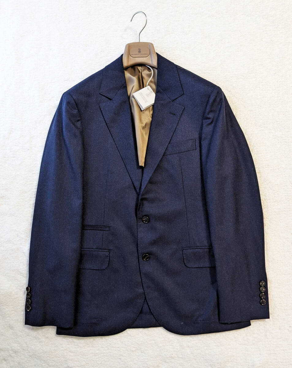 21AW Brunello Cucinelli ウール スーツ 48 ネイビー / 2021AW ブルネロクチネリ セットアップ ジャケット パンツの画像3