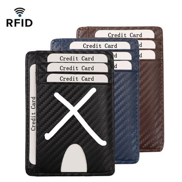 カード収納 薄型カードケース 定期入れ ID ケース スキミング防止 男女兼用 カーボンレザー