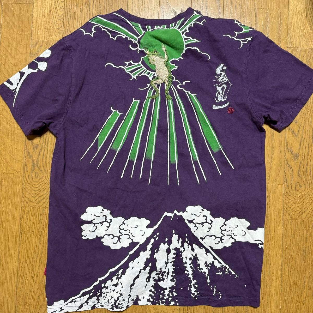 参丸一　サンマルイチ　バンザイカエル　和柄Tシャツ　半袖　富士山　紫