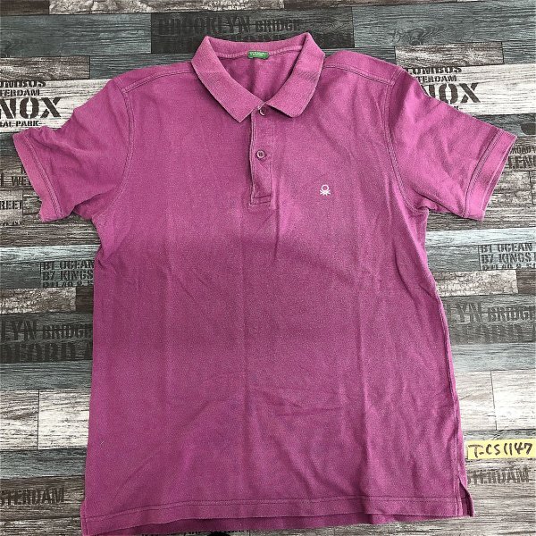 UNITED COLORS OF BENETTON Benetton мужской рубашка-поло с коротким рукавом фиолетовый 