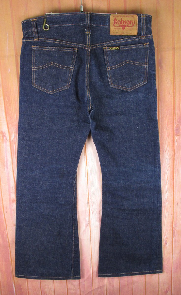 YP18587 70s Bobson Bobson джинсы Denim брюки Lot 9 ботинки cut bell низ W34(86cm)
