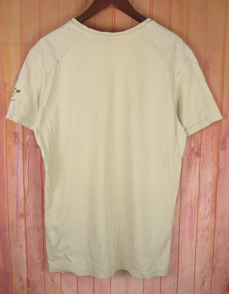 ST10732 BELSTAFF ベルスタッフ Tシャツ イタリア製 ベージュ系 L（クリックポスト可）_画像2