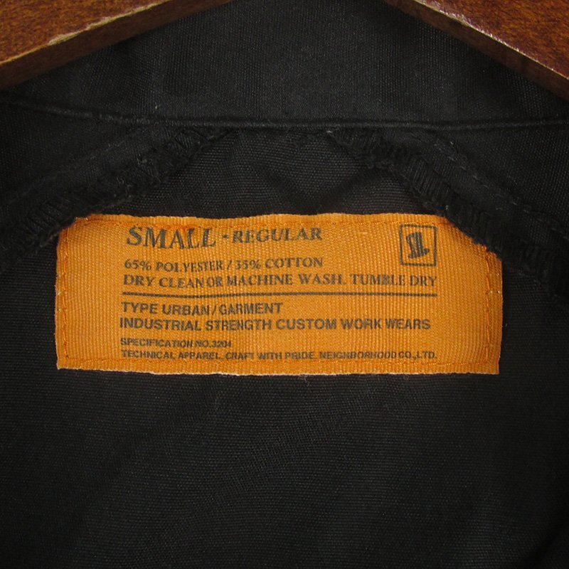 SH4142 NEIGHBORHOOD ネイバーフッド 半袖ワークシャツ SMALL-REGULAR ブラック_画像3