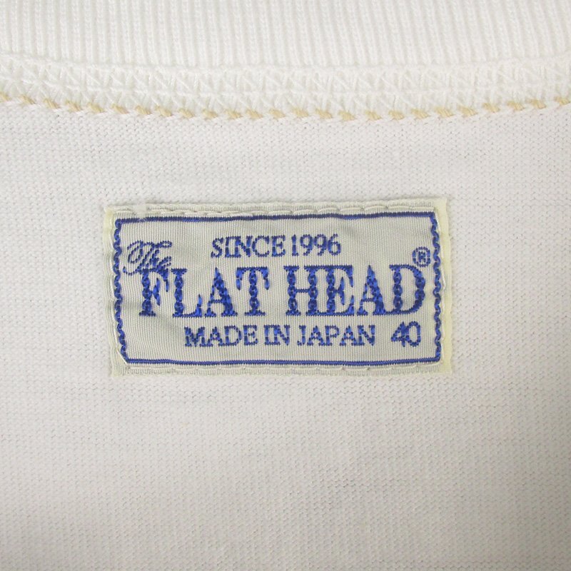 ST10430 THE FLAT HEAD フラットヘッド Tシャツ 40 未使用 ホワイト（クリックポスト可）_画像3