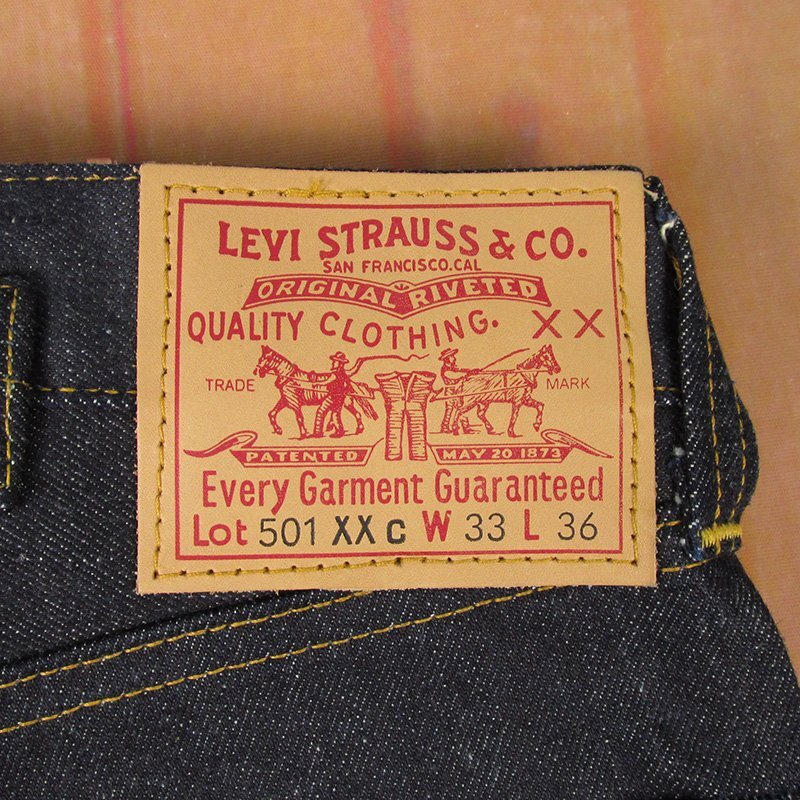 YP18610 Levi\'s Levi's 501XXC джинсы Denim брюки 201-0003 американский производства 98 год производства неиспользуемый товар W33