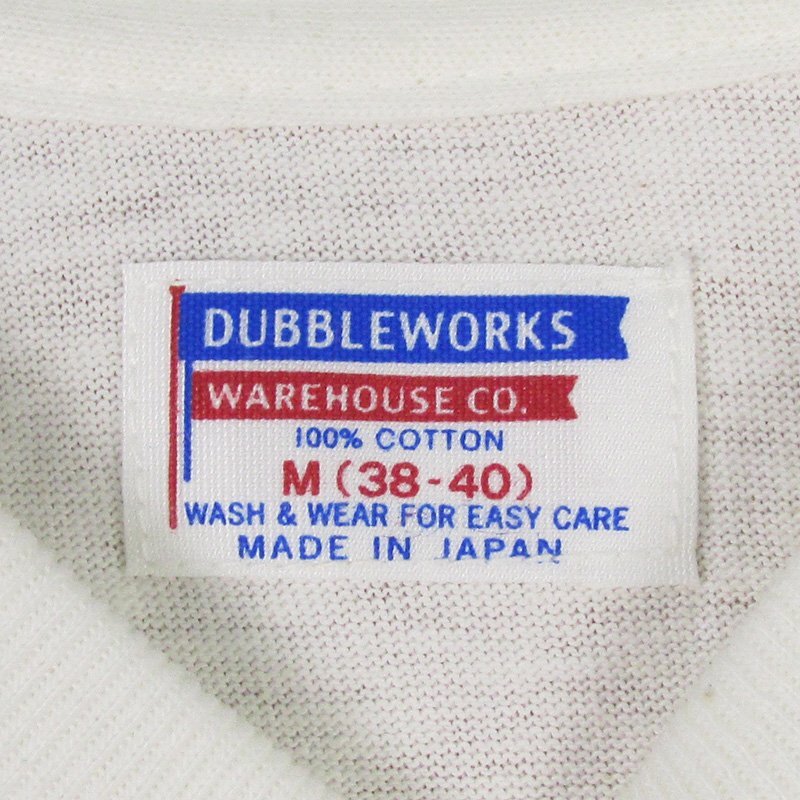 ST10611 Dubbleworks ダブルワークス Tシャツ クリーム系 M(38-40) （クリックポスト可）_画像3