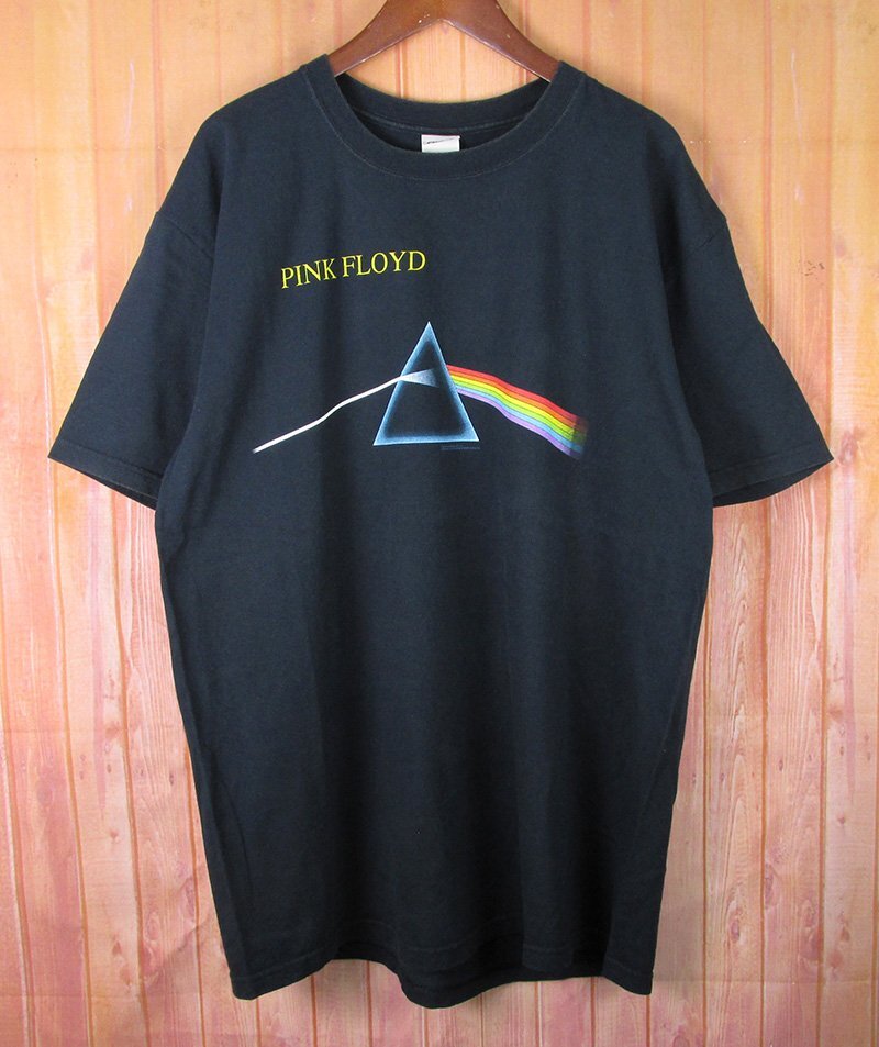 ST10425 90s PINK FLOYD ピンクフロイド Tシャツ The Dark Side of the Moon anvil ロックT 1996 ネイビー系 XL（クリックポスト可）の画像1