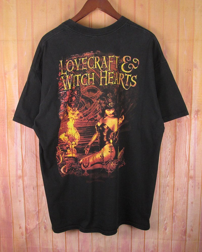 ST10552 00s Cradle Of Filth クレイドル オブ フィルス Tシャツ Lovecraft ＆ Witch hearts ロックT 2002 ブラック（クリックポスト可）_画像2