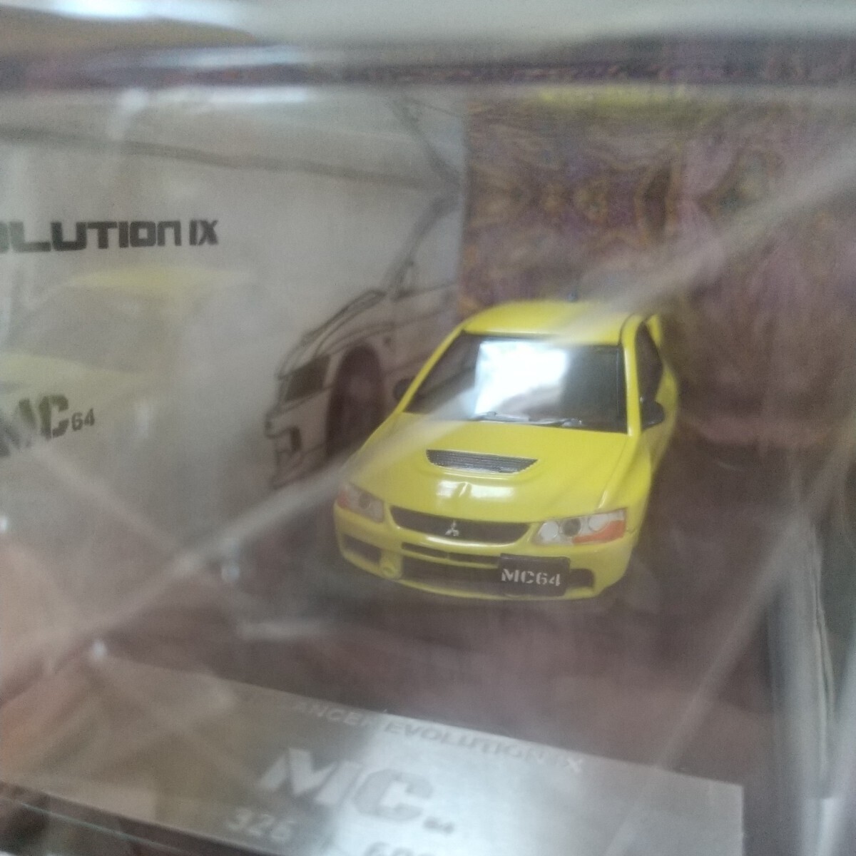  Lancer Evolution Ⅸ 1/64 желтый "Enkei" колесо MC64 правый руль ( для поиска зажигание модель Tomica Tarmac Works MiniGT)