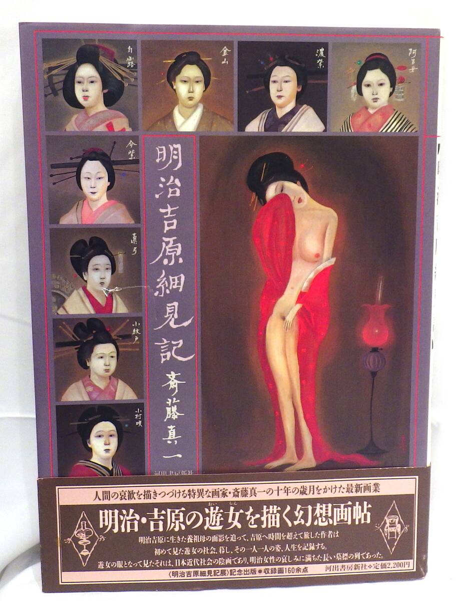 【#7024】　☆1円スタート☆　斎藤真一　明治吉原細見記　表紙破れあり　河出書房_画像1