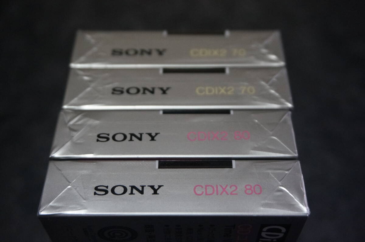 NEW SONY CASSETTE TAPE CDix II 70 × 2 + CDix II 80 × 2 = 4 TYPE-II HIGH POSITION ソニーカセットテープ 貴重な新品未開封未使用品_画像4