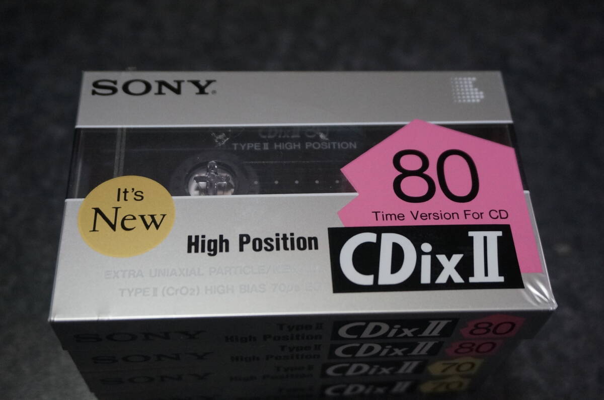 NEW SONY CASSETTE TAPE CDix II 70 × 2 + CDix II 80 × 2 = 4 TYPE-II HIGH POSITION ソニーカセットテープ 貴重な新品未開封未使用品_画像9