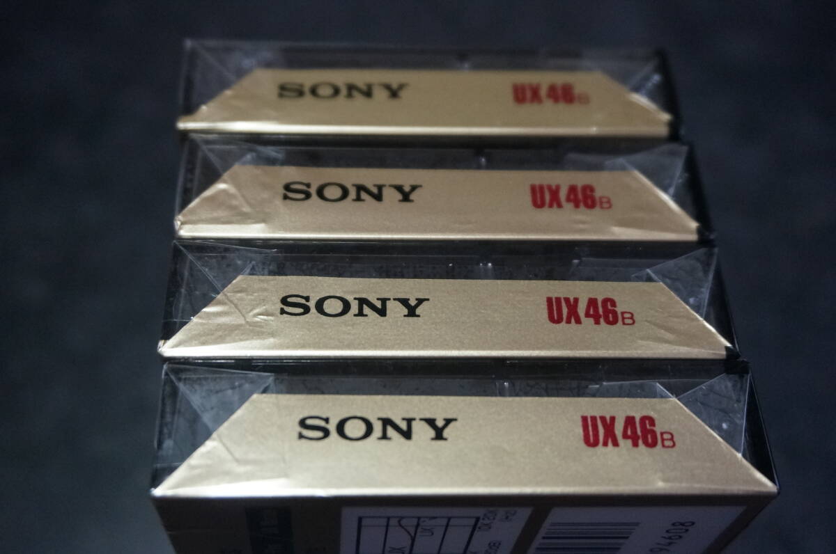 NEW SONY CASSETTE TAPE UX46 × ４本 HIGH POSITION TYPE-II ソニーカセットテープ ハイポジション 貴重な新品未開封未使用品_画像5