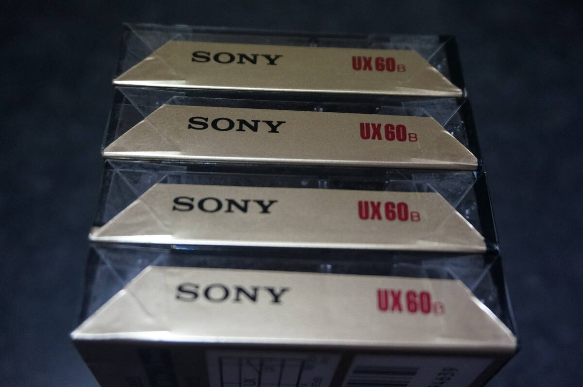 NEW SONY CASSETTE TAPE UX60 × 4本 HIGH POSITION TYPE-II ソニーカセットテープ ハイポジション 貴重な新品未開封未使用品_画像6