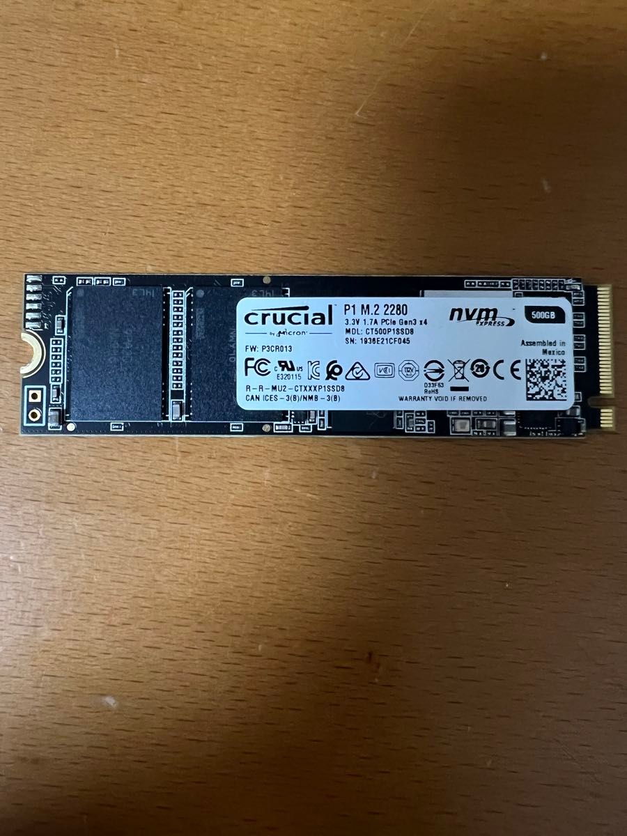 M.2 500GB Crucial P1 CT500