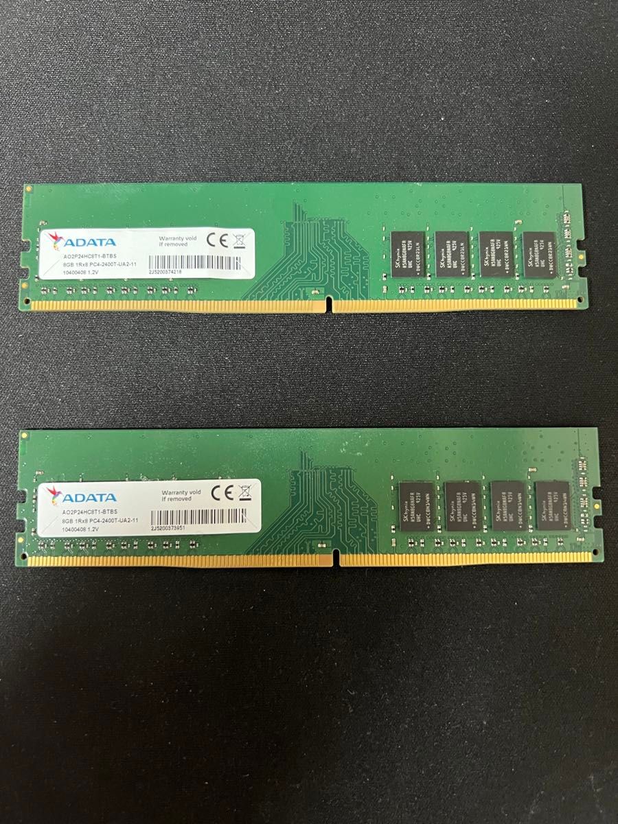 DDR4 8G×2枚　正常動作品