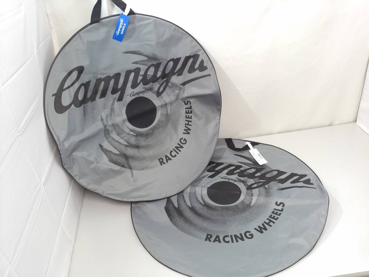 【新品】Campagnolo カンパニョーロ ホイールバッグ 2点セット/直径約72cm/厚み約1cm/1本用/自転車用品/グレー系/イタリア製/LNS10-124_画像1