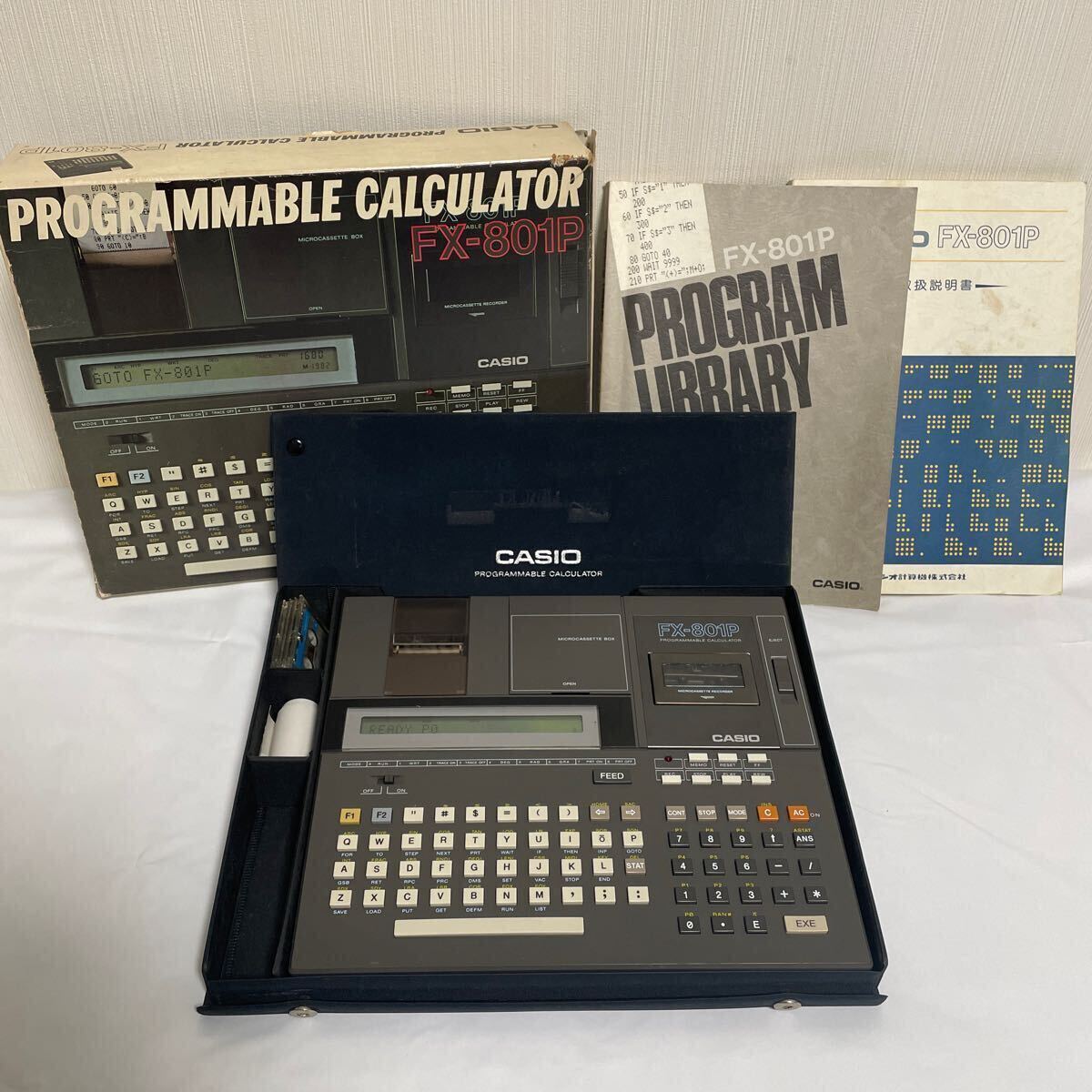 CASIO fx-801P карманный компьютер program программируемый калькулятор оригинальная коробка, кассета имеется 