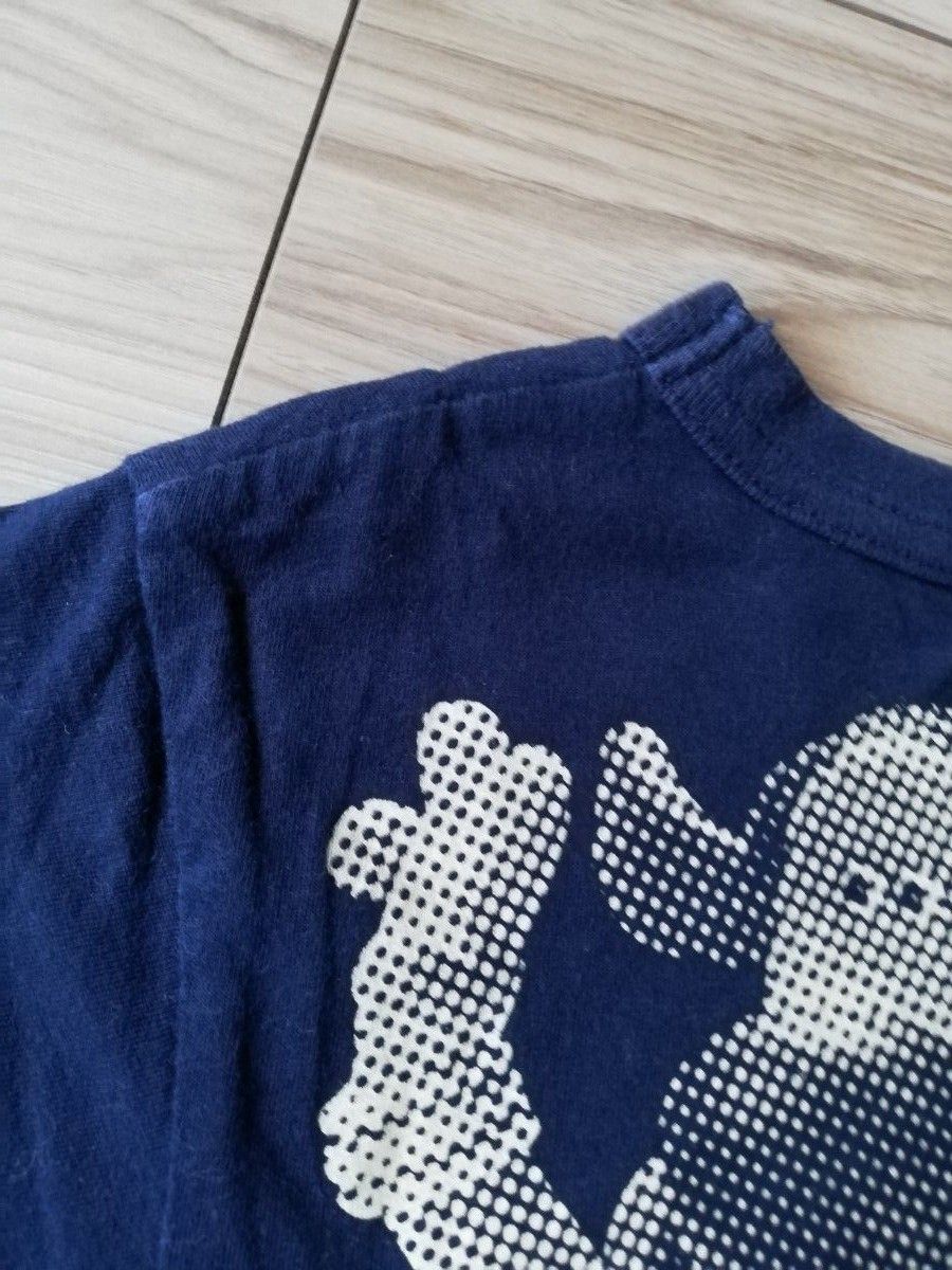 OJICO　オジコ　ひつじのショーン　8A 半袖シャツ　Tシャツ　カットソー　トップス　綿100　日本製　ネイビー