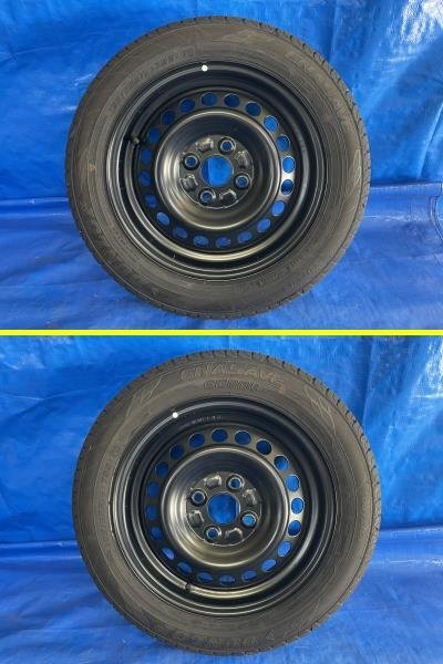 タイヤホイール4本セット 14X4.5J 14インチ 155/65R14　ダンロップ 残山 9～8部山　2022年2本　2023年2本 カルテ401900 棚コンテナ_画像1