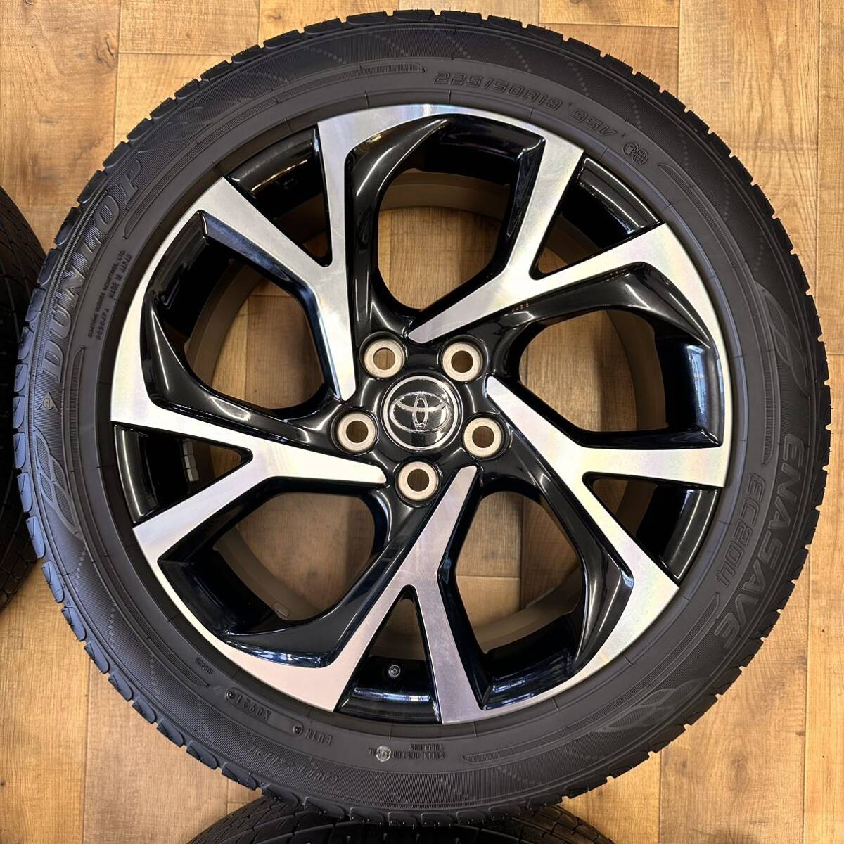 [789/442]TOYOTA C-HR 純正18インチ 7.0J +50 5穴 114.3 4本セット トヨタ CHR DUNLOP ENASAVE EC204 225/50R18 95V 2021年製 _画像3