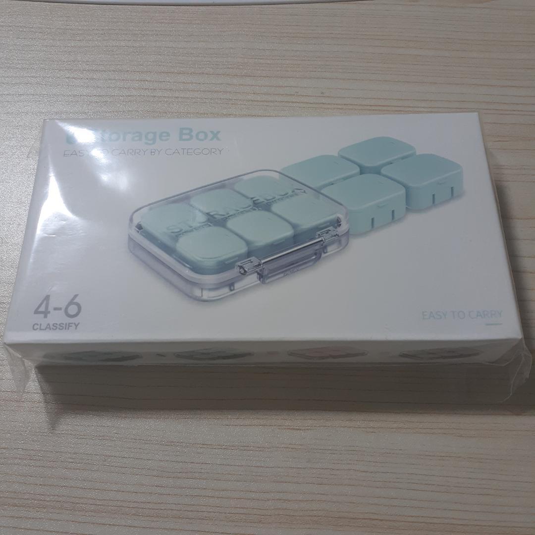 【新品】ピルケース　薬箱　小物入れ　サプリケース　ブルー