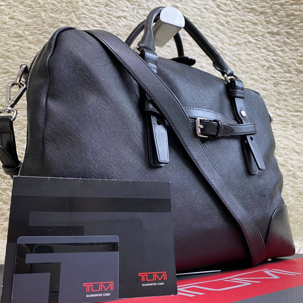 1円 正規品 極美品 TUMI トゥミ メンズ ビジネスバッグ フォレストアタッシュ ブリーフケース 2way サフィアーノ レザー 黒 ブラック A4 PC_画像1