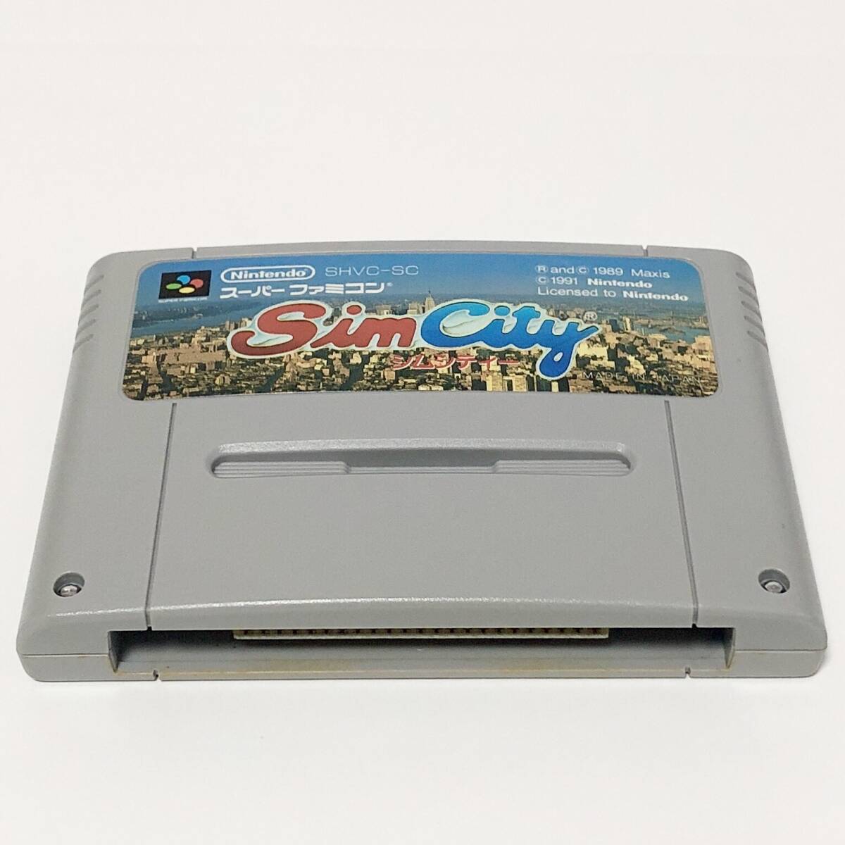 スーパーファミコン シムシティー 箱説付き 痛みあり 操作説明カード有 任天堂 Nintendo Super Famicom SimCity CIB Tested_画像7