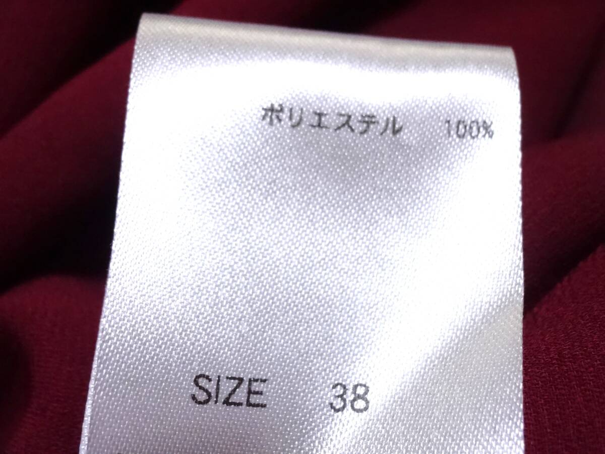 イトキン♪【ELLE】ワインレッド半袖ブラウス38★新品♪の画像6