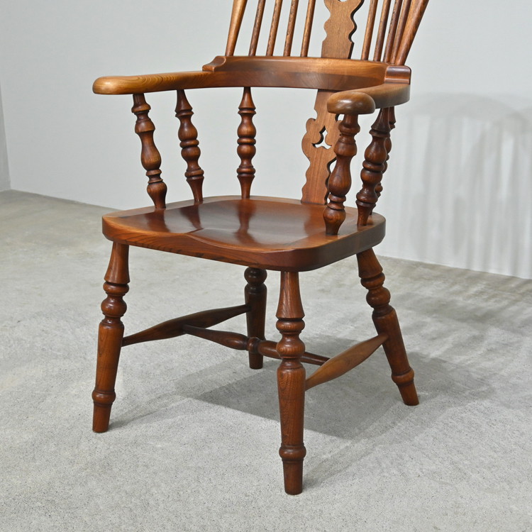  rare Matsumoto .. furniture zelkova natural wood * bow back wing The - chair ~ 49.5 ten thousand / Britain antique ..... river .. next . Pro vi n car ru
