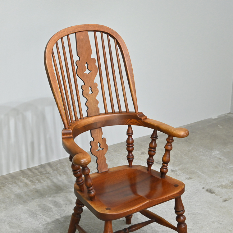 rare Matsumoto .. furniture zelkova natural wood * bow back wing The - chair ~ 49.5 ten thousand / Britain antique ..... river .. next . Pro vi n car ru