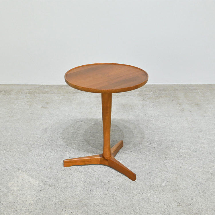 デンマーク Artex チーク無垢材 円形サイドテーブル Hans C. Andersen 60年代のヴィンテージ/北欧 ウェグナー フィンユール アクタス Idee_画像1
