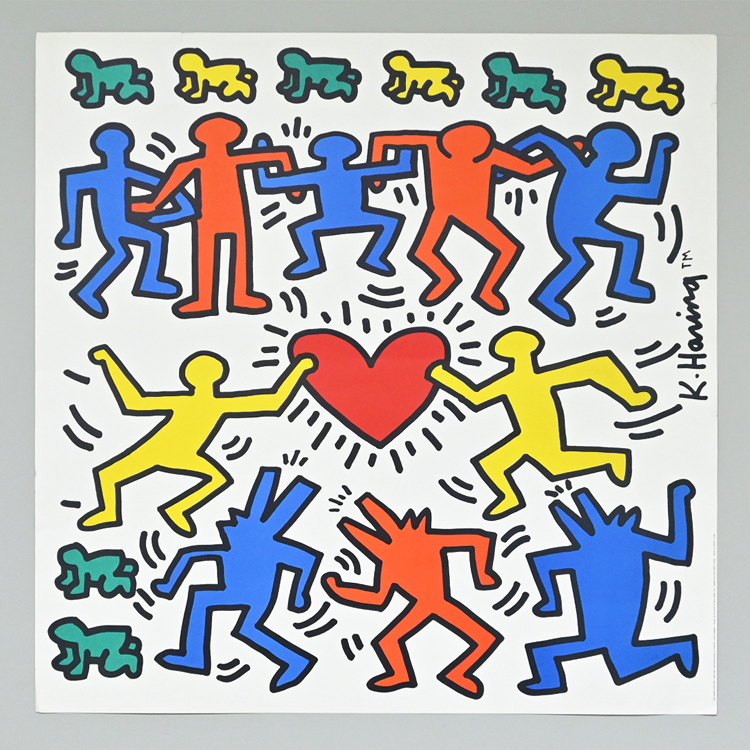 1991年 キース・へリング フランス製 ポスター/Keith Haring ポップアート グラフィティ アンディウォーホル バスキア ヴィンテージ_画像1