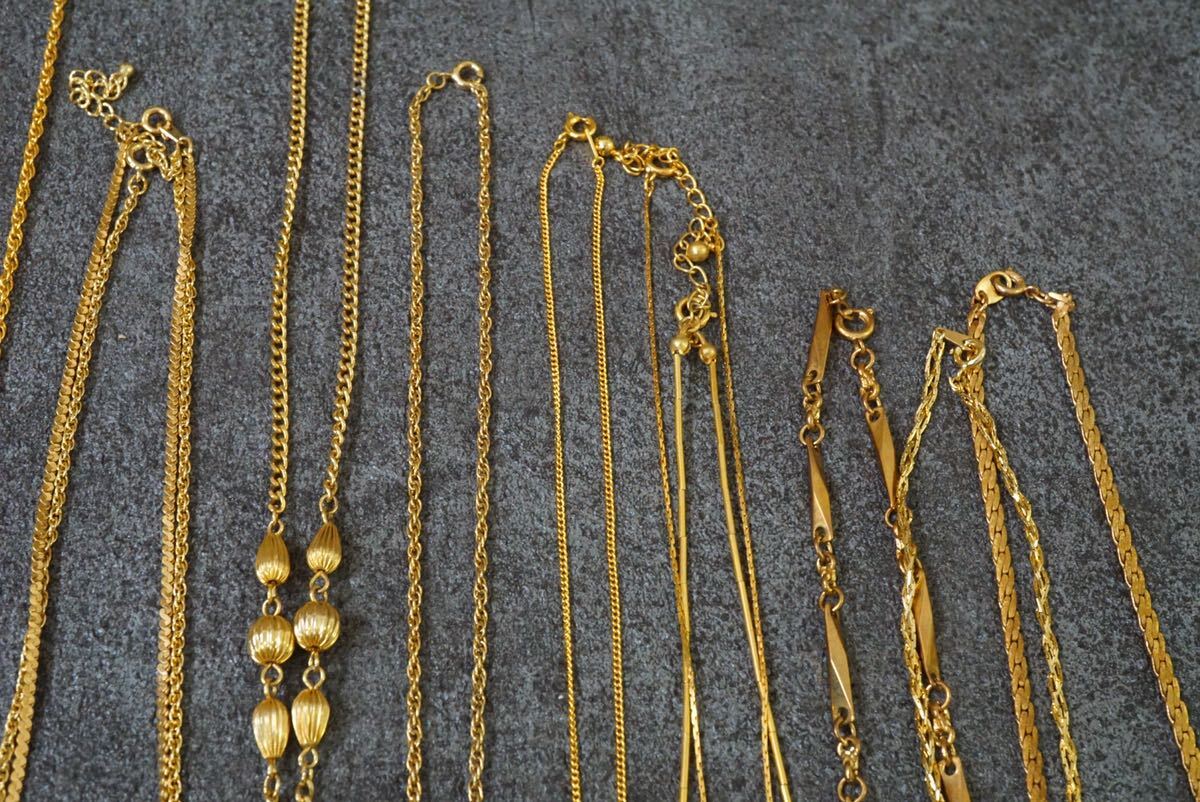 C270 abroad made contains Gold color necklace 13 point set Vintage accessory large amount together . summarize set sale pendant 