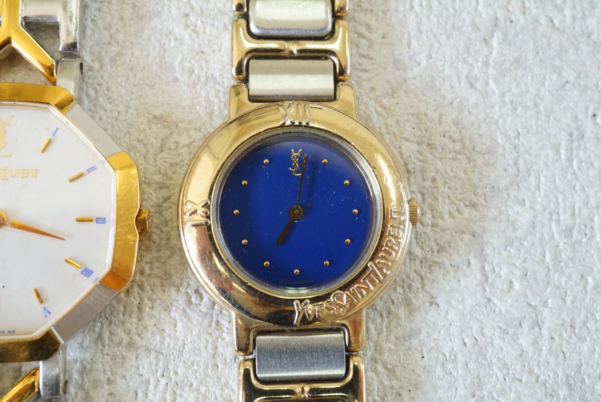 F855 YVES SAINT LAURENT/ivu* sun rolan wristwatch 3 point set brand accessory large amount together . summarize set sale immovable goods 