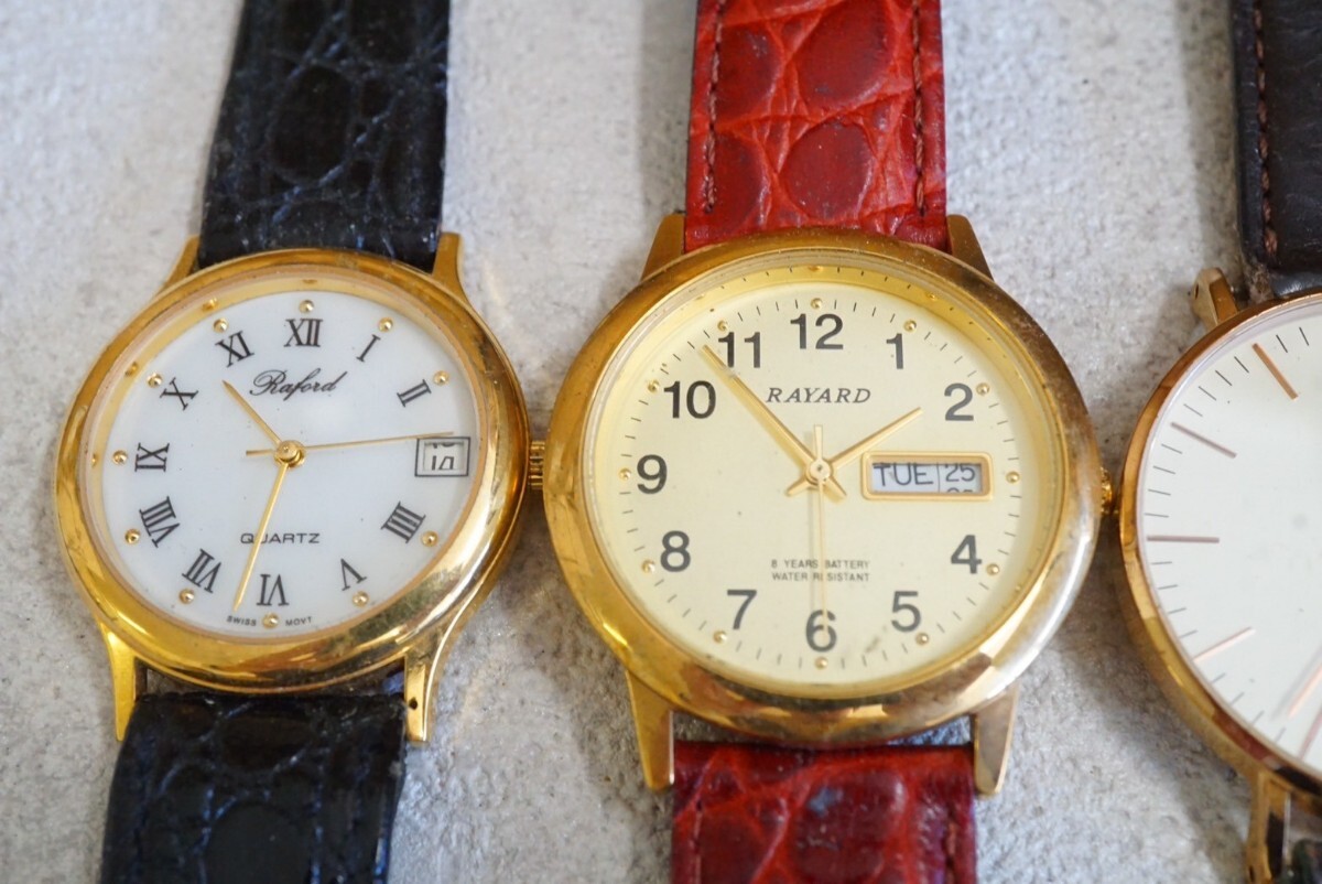 F873 Gold цвет наручные часы 10 позиций комплект мужской женский аксессуары кварц много совместно . суммировать продажа комплектом неподвижный товар 