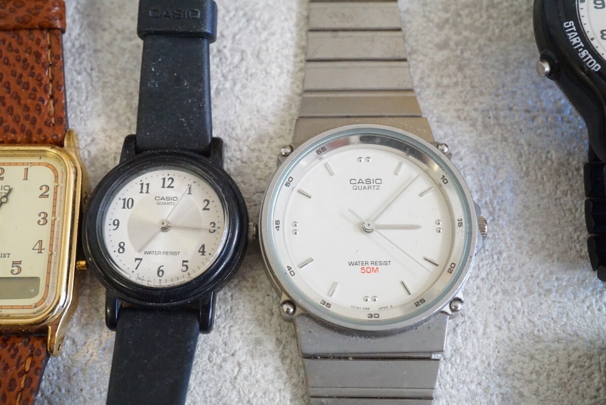F866 CASIO/カシオ クォーツ デジタル メンズ レディース 腕時計 6点セット アクセサリー 大量 まとめて おまとめ まとめ売り 不動品_画像3