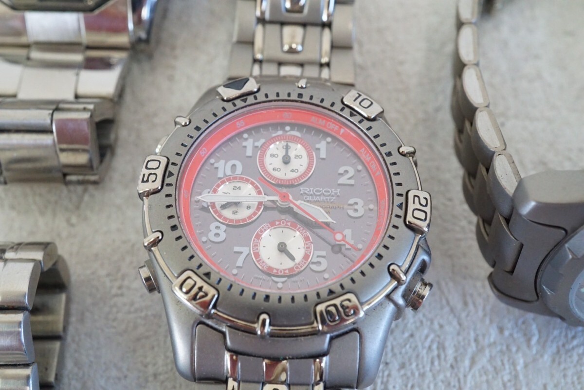 F904 クロノグラフ メンズ レディース 腕時計 6点セット アクセサリー クォーツ 大量 まとめて おまとめ まとめ売り 不動品_画像5