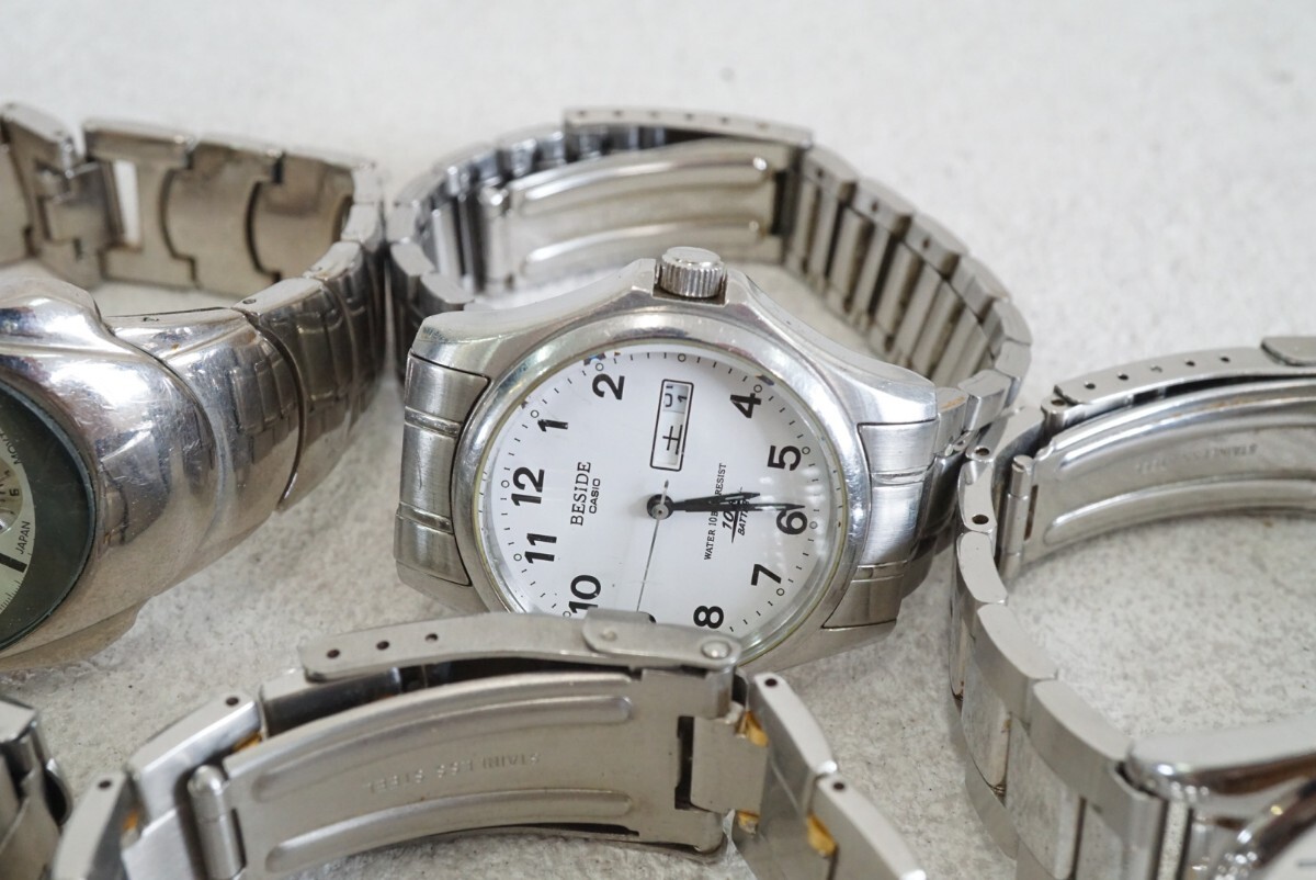 F1023 メンズ 腕時計 7点セット QUARTZ/クォーツ ヴィンテージ アクセサリー 大量 まとめて おまとめ まとめ売り 色々 不動品_画像3
