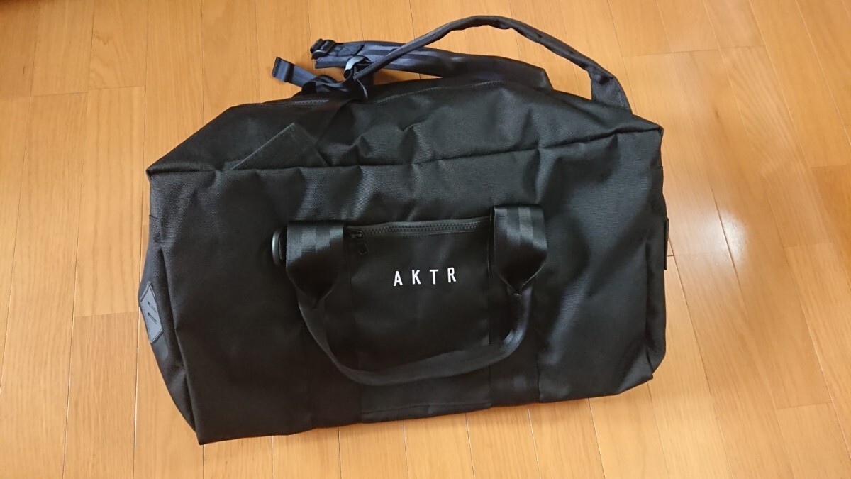 新品未使用品 AKTR バッグ 黒 TRAVELING BAG BK ボストンバッグバスケットボール アクター 旅行カバンにも！3way_画像1