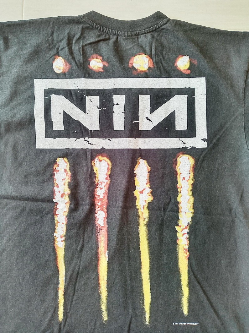 ★［ XL ］「 nine inch nails バンド ビンテージスタイル プリントTシャツ (*BIO) 」新品_画像5