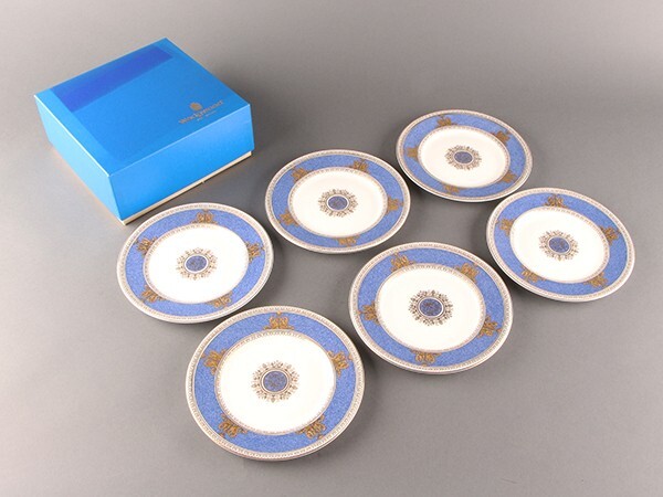 【K】WEDGWOOD ウェッジウッド デザートプレート 皿 ６客 うぶだし品 e641の画像1