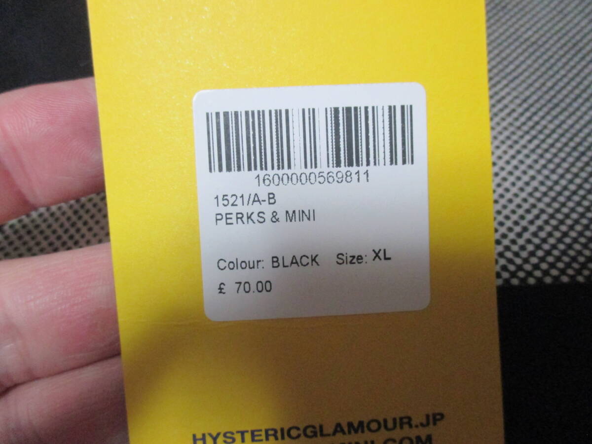 【新品未使用・送料400円】HYSTERIC GLAMOUR × PERKS & MINI S/S TEE BLACK XL ヒステリックグラマー パム ブラックの画像9