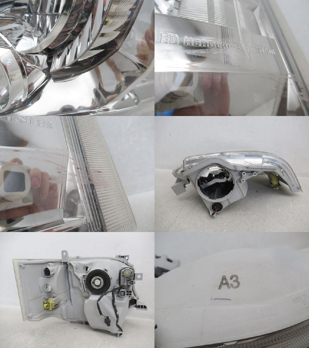 【即決有】 トヨタ ハイエース 4型 5型 200系 後期 純正 左 ヘッドライト LED ダークプライム KOITO 26-137 (n095280)_画像2