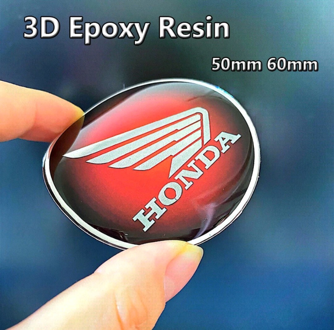 5 cm★ 3M グレード　HONDA ホンダ 3D ステッカー 2個セット　バイクステッカー　ヘルメットステッカー　タンクパッド　タンクステッカー _画像3