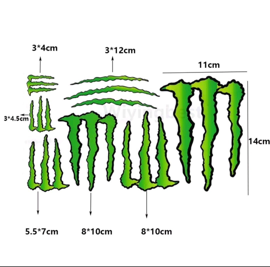 防水反射 モンスターエナジー バイクステッカー ヘルメットステッカー　 MONSTER ENERGY 　モンスターエナジーステッカー 　デカール