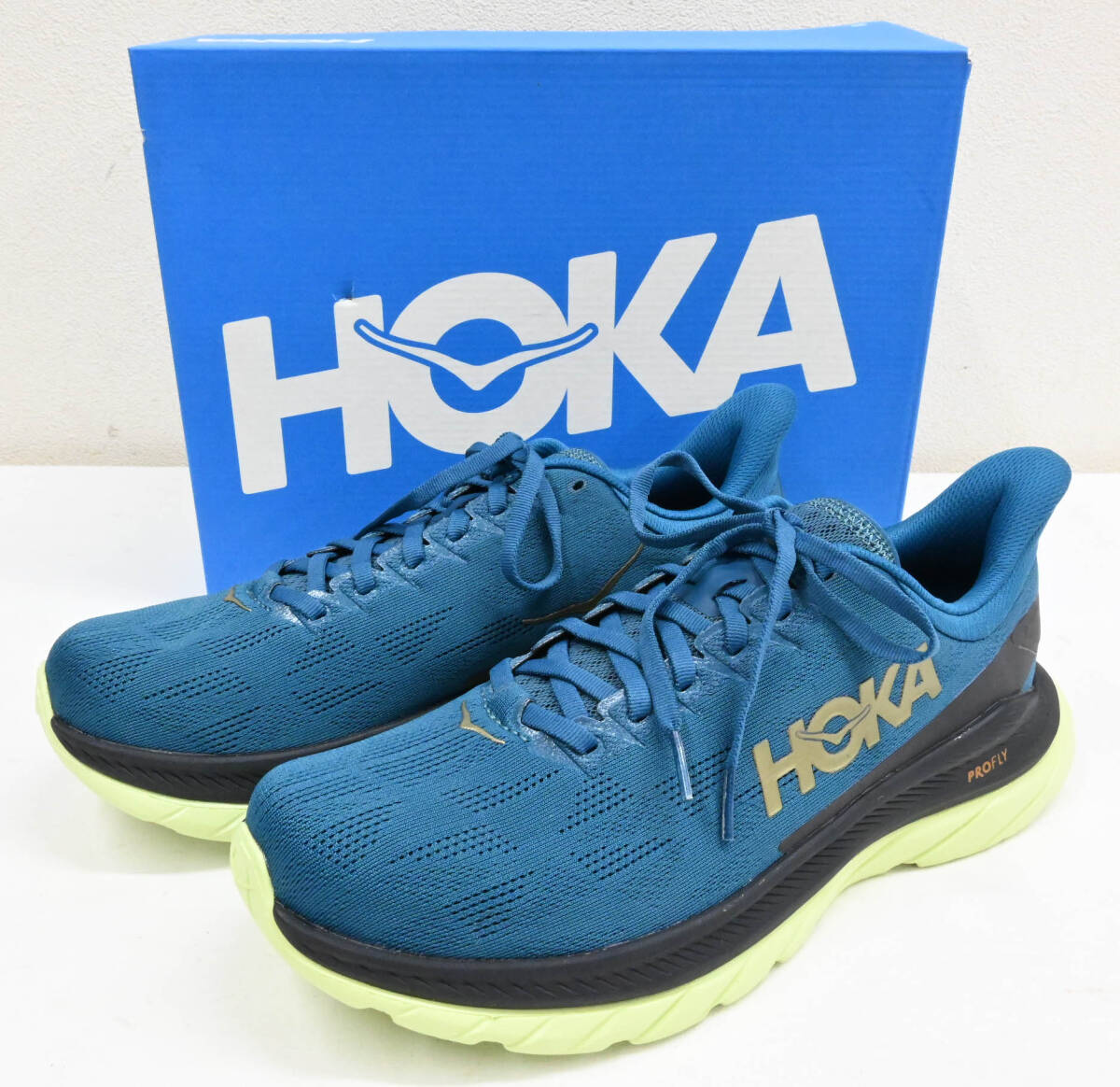 R136★新品 未使用品 HOKA ONEONE ホカ オネオネ MACH 4 マッハ4 メンズ スニーカー ランニングシューズ 27cm 1113528 / BCBLC PROFLY_画像1