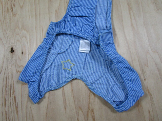  pet pala dice DS size waist around 37cm Mickey overall pants blue stripe used 