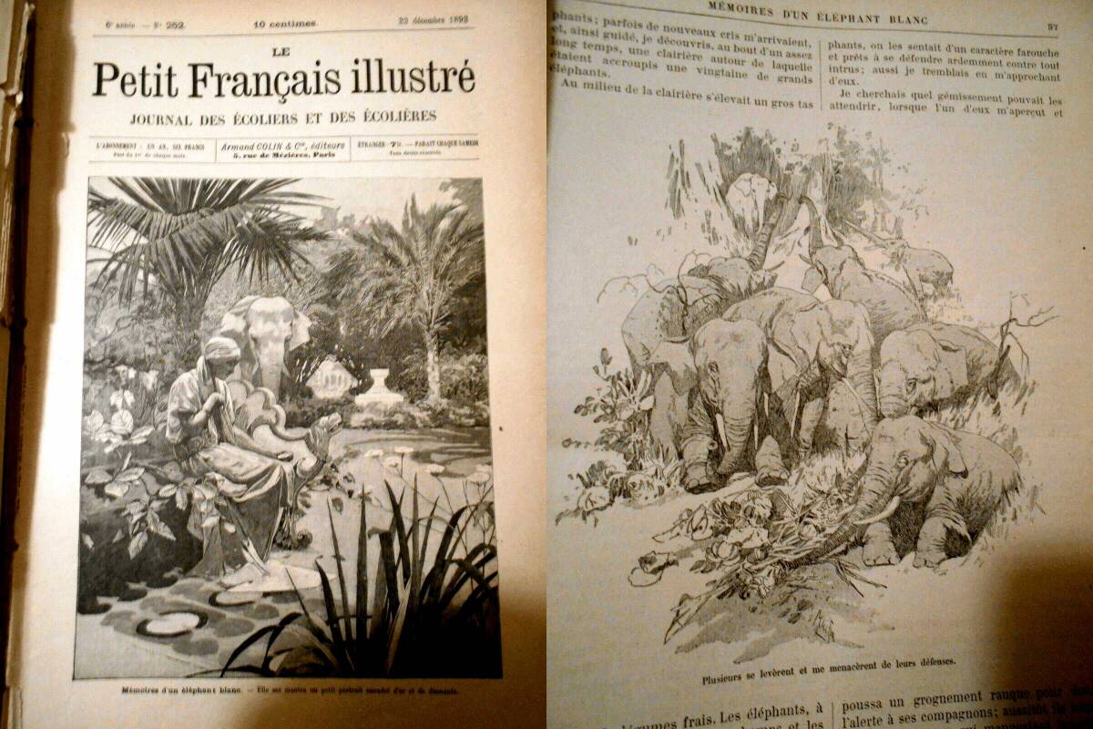 ミュシャ表紙・挿絵32点入世紀末雑誌『"Le petit Francais illustre"』 「白象伝説」連載・18冊/1893-94年　　6500円_画像6