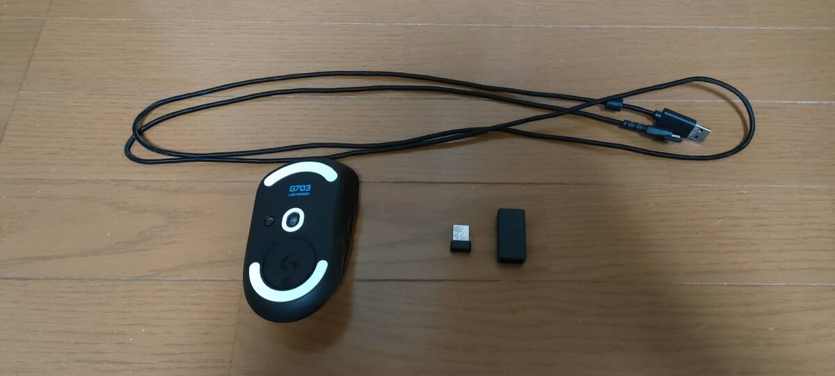 【中古】Logicool ロジクール G703 HERO LIGHTSPEED Wireless Gaming Mouse G703h 交換マウスソール付きの画像2